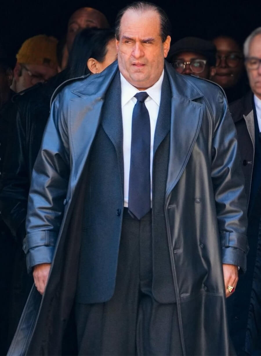 Collin Farrell The Penguin Oswald Cobblepot Black Leather Long Coat