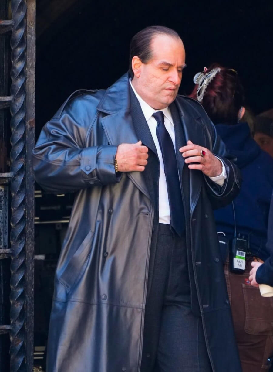 Collin Farrell The Penguin Oswald Cobblepot Black Leather Long Coat