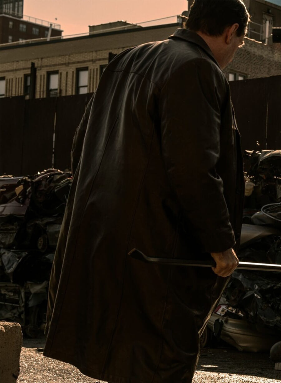 Collin Farrell The Penguin Oswald Cobblepot Brown Leather Coat