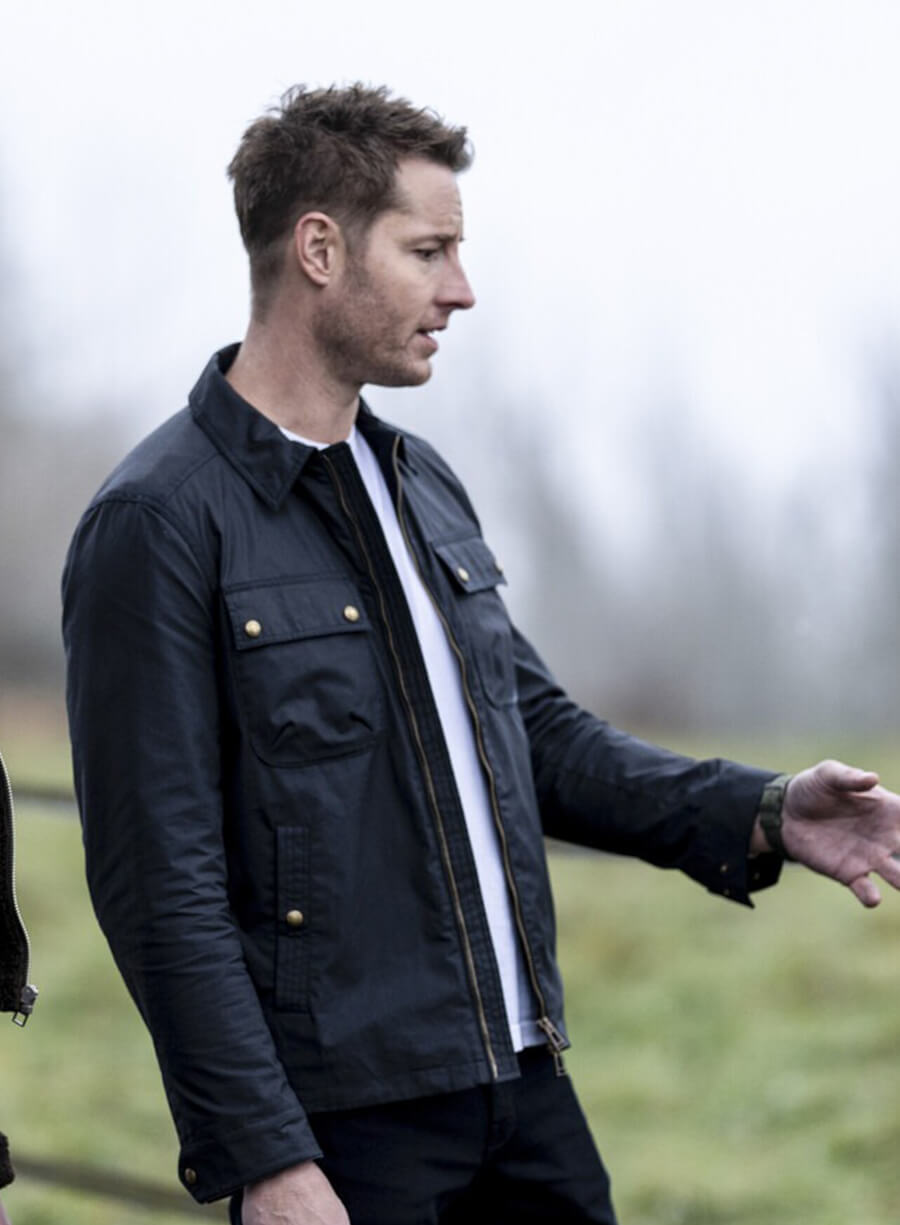 Colter Shaw Tracker Justin Hartley Black Belstaff Tour Jacket