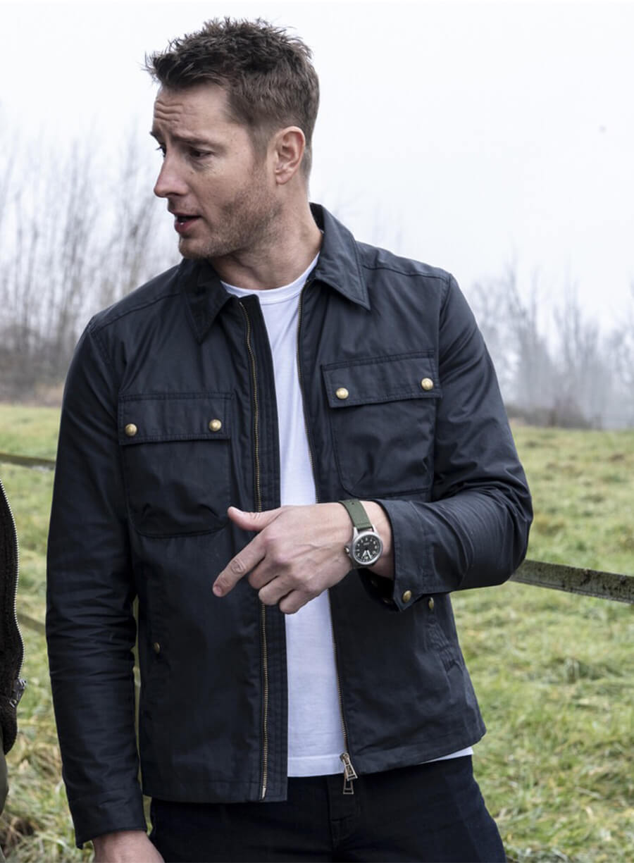Colter Shaw Tracker Justin Hartley Black Belstaff Tour Jacket