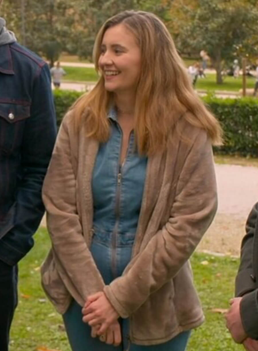 Conan O'Brien Must Go S02 Eugenia Conan Fan Brown Fur Jacket 