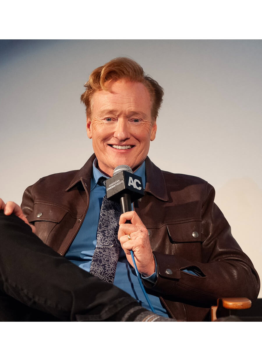 Conan O'Brien Premiere Event Brown Leather Jacket