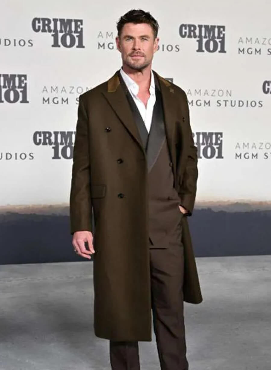 Crime 101 2026 Premiere Event Chris Hemsworth Coat