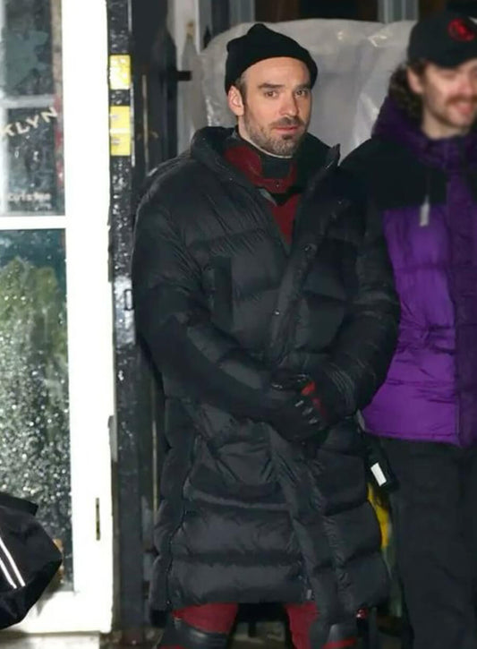 Daredevil Born Again Charlie Cox Matt Murdock Black Puffer Coat