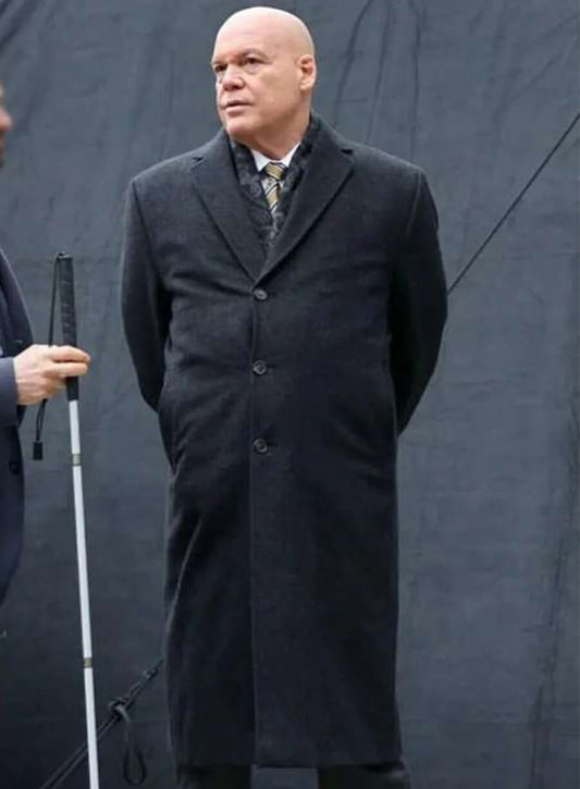 Daredevil Born Again Wilson Fisk  Black Wool Coat