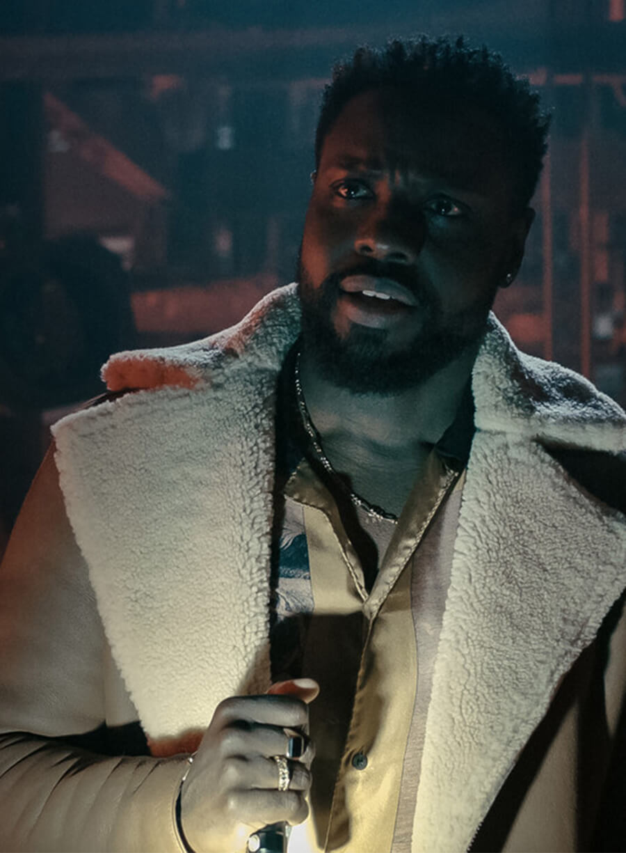 Dark Matter Leighton Vance Shearling Brown Leather Jacket