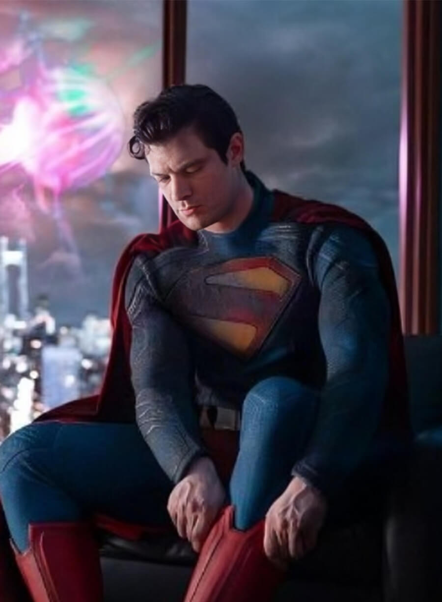 David Corenswet Superman 2025 Blue Costume Jacket