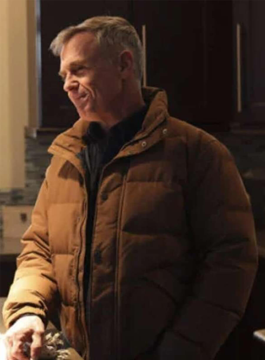David Eigenberg Christopher Herrmann Chicago Fire S12 Brown Jacket