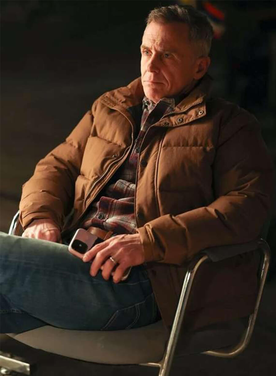 David Eigenberg Christopher Herrmann Chicago Fire S12 Brown Jacket