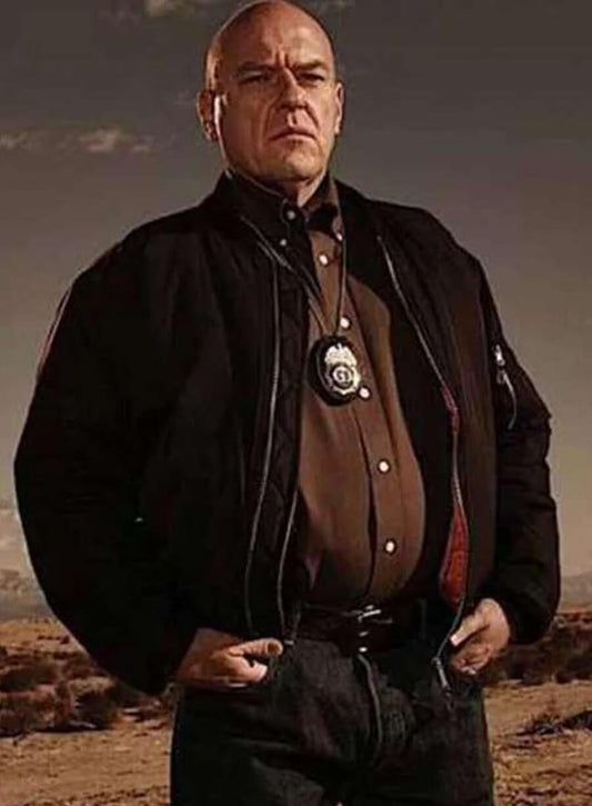 Dean Norris Breaking Bad Henk Schrader Black Bomber Jacket