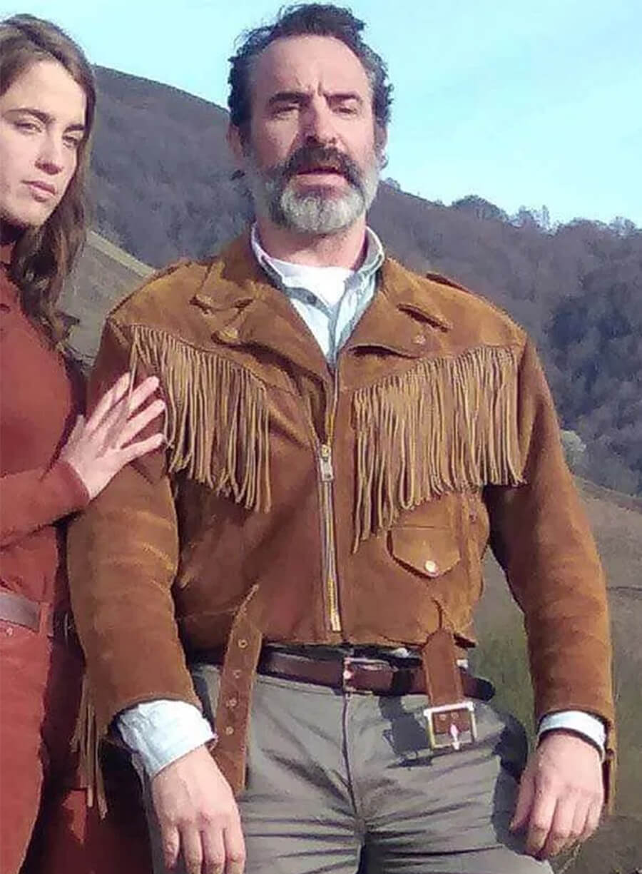 Deerskin Jean Dujardin Georges Brown Fringe Jacket 
