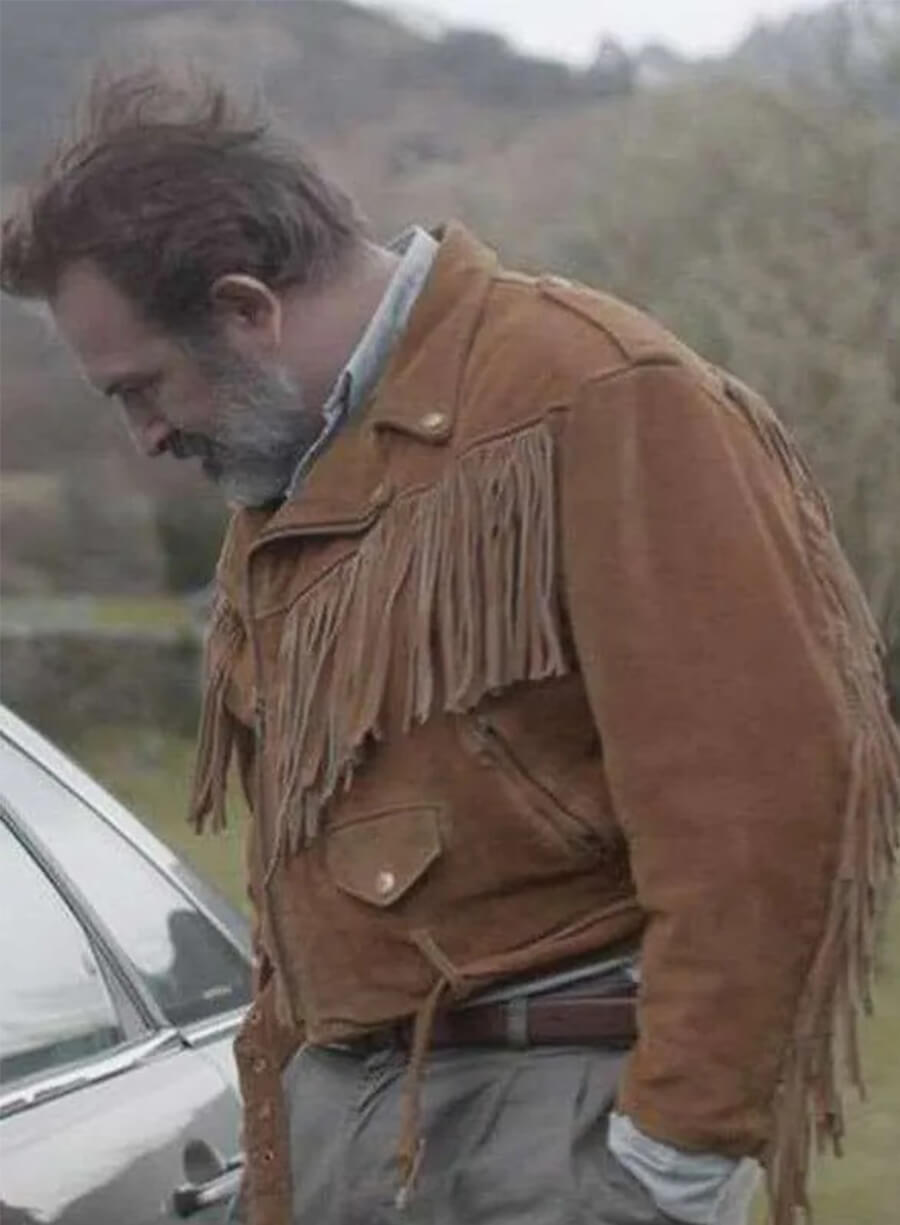 Deerskin Jean Dujardin Georges Brown Fringe Jacket 