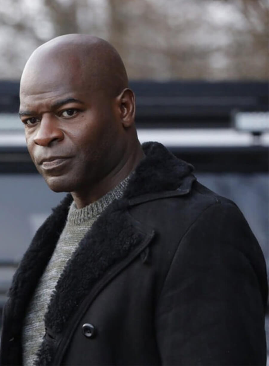 Dembe Zuma The Blacklist S07 Black Suede Coat