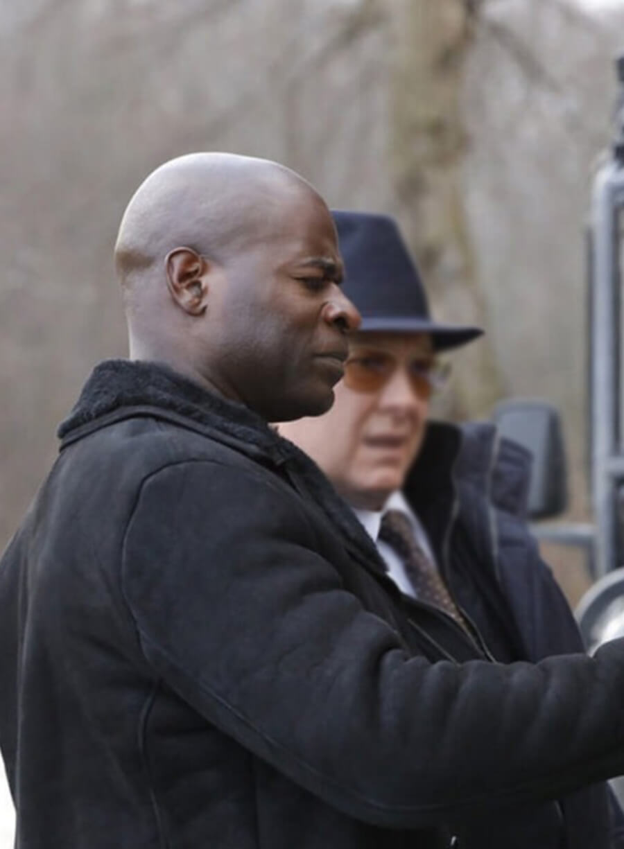 Dembe Zuma The Blacklist S07 Black Suede Coat