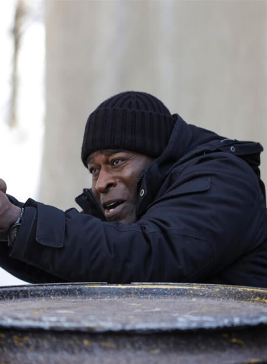  Dembe Zuma The Blacklist S08 Black Hooded Jacket