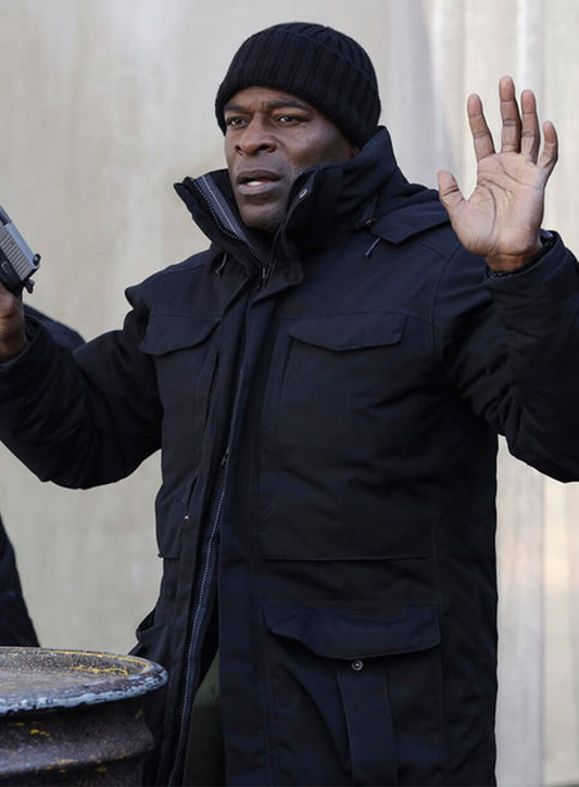  Dembe Zuma The Blacklist S08 Black Hooded Jacket