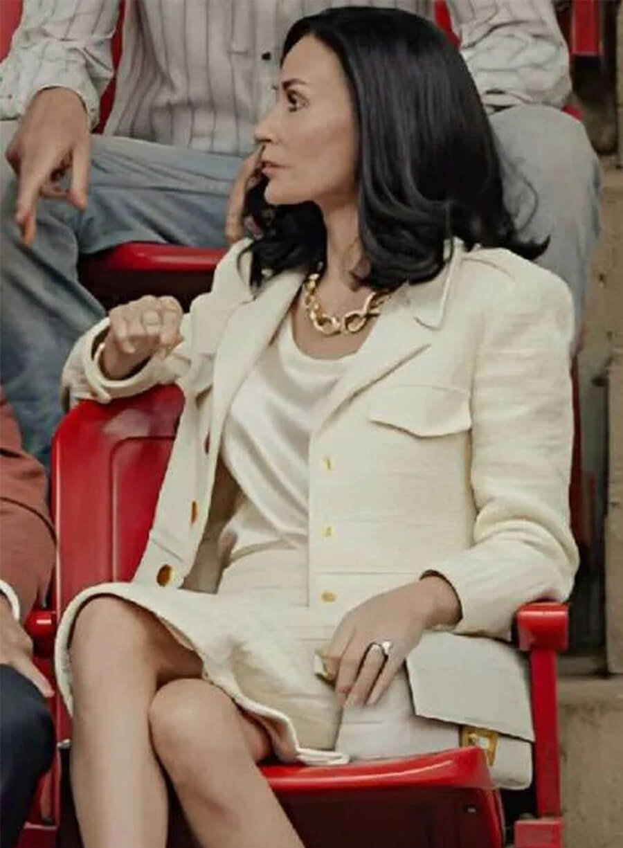 Demi Moore Landman Cami Miller White Cropped Jacket