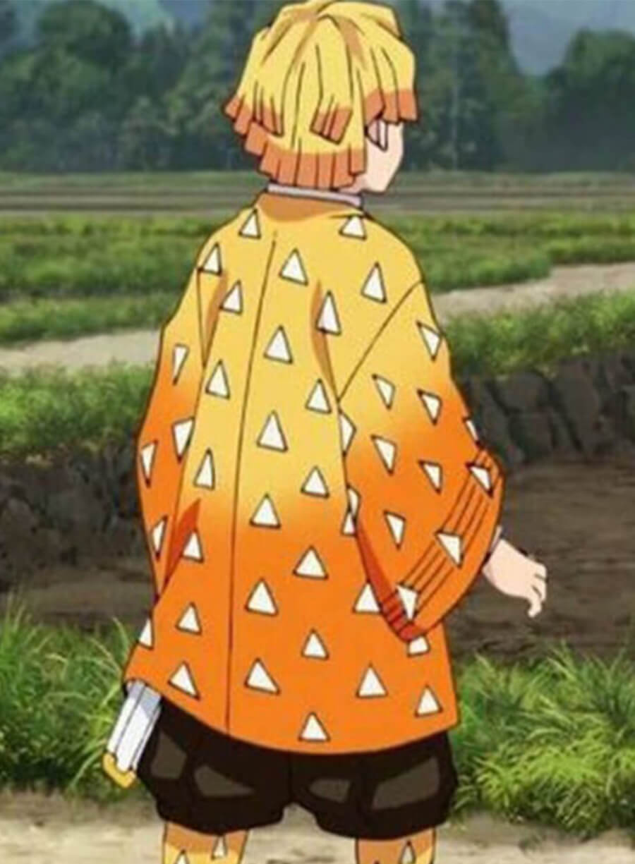 Demon Slayer Zenitsu Agatsuma Orange Coat