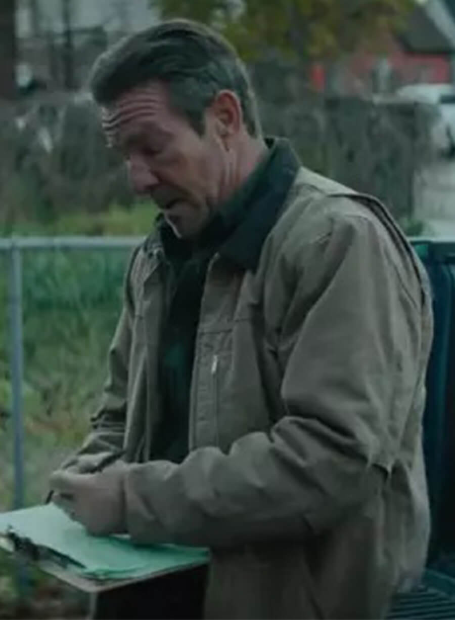 Dennis Quaid Kin Hal Solinski Brown Trucker Jacket 
