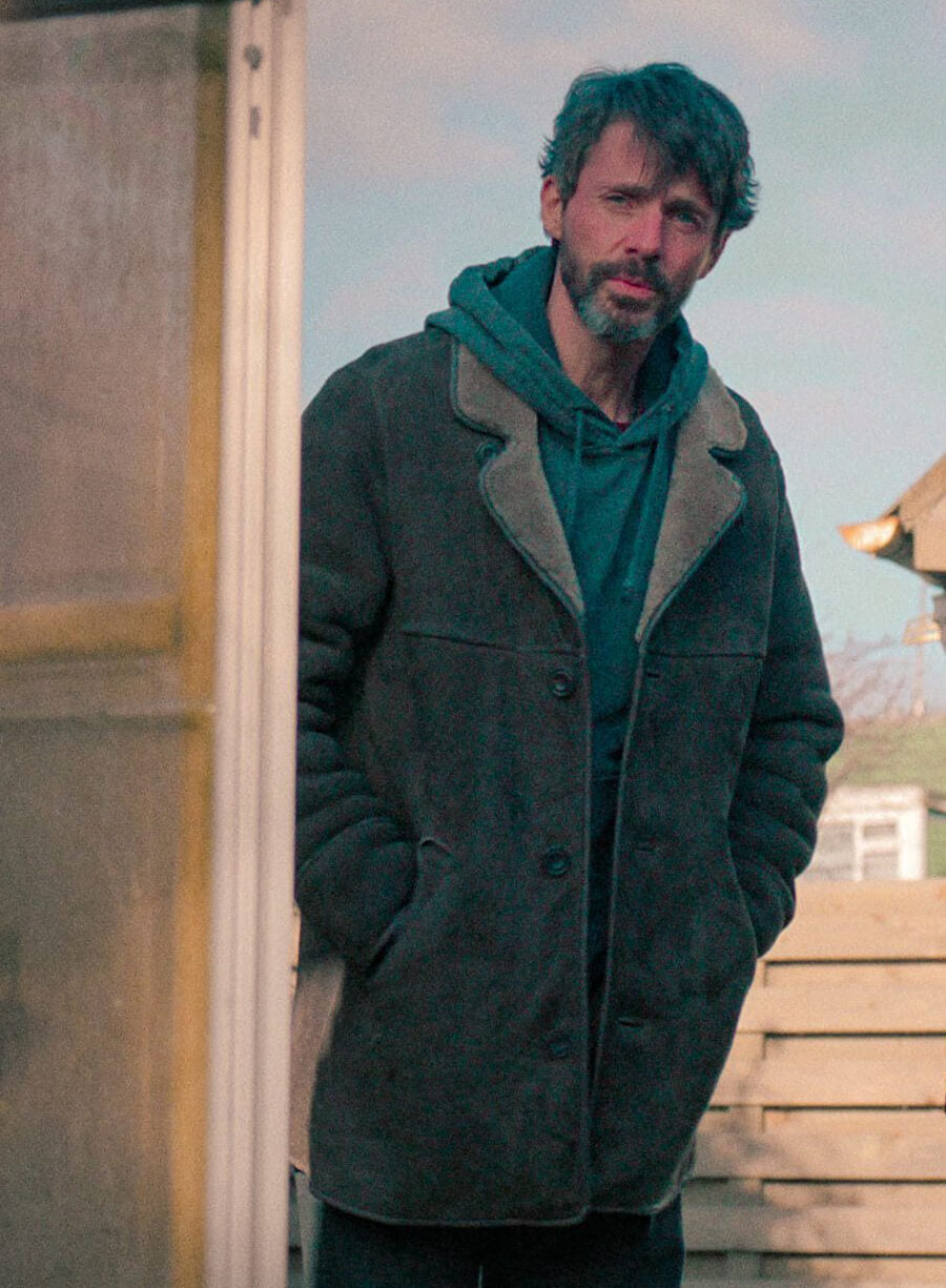 Dept. Q Matthew Goode Carl Morck Shearling Coat