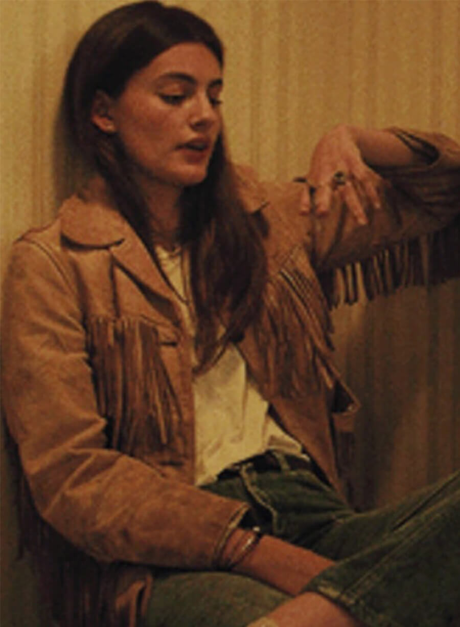Diana Silvers Booksmart Hope Suede Brown Fringe Jacket