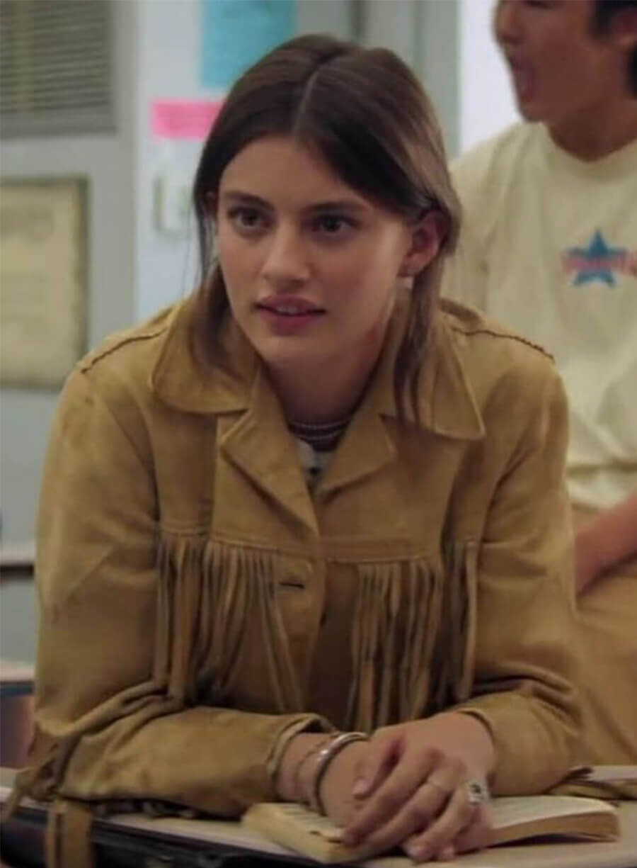 Diana Silvers Booksmart Hope Suede Brown Fringe Jacket
