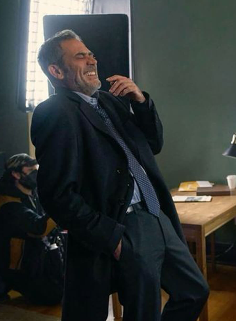 Dirty Business 2024 Jeffrey Dean Morgan Black Coat