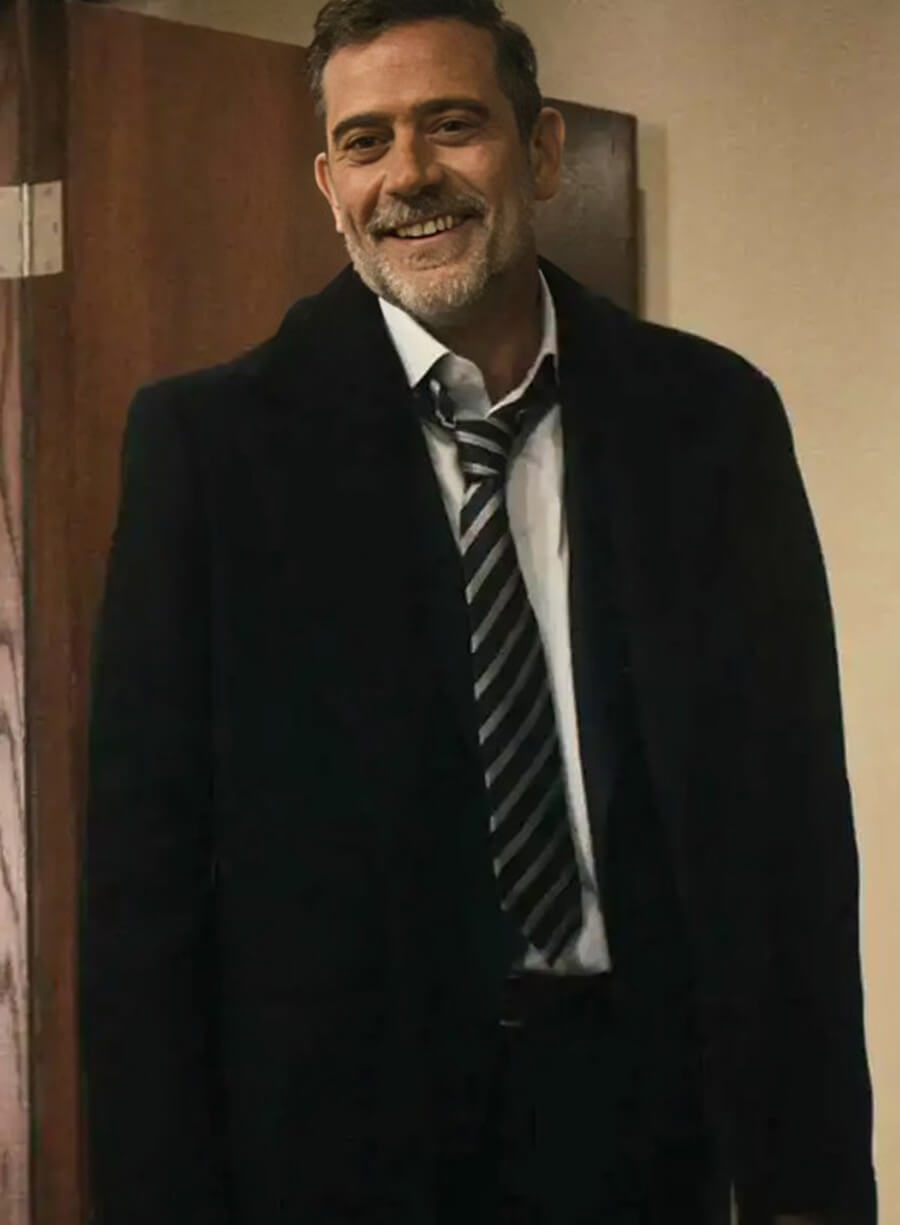 Dirty Business 2024 Jeffrey Dean Morgan Black Coat