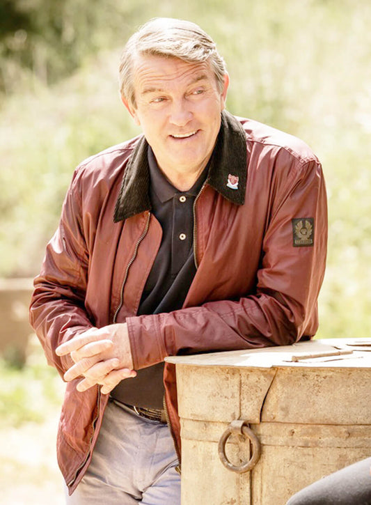 Doctor Who Bradley Walsh Graham Maroon Leather Jacket