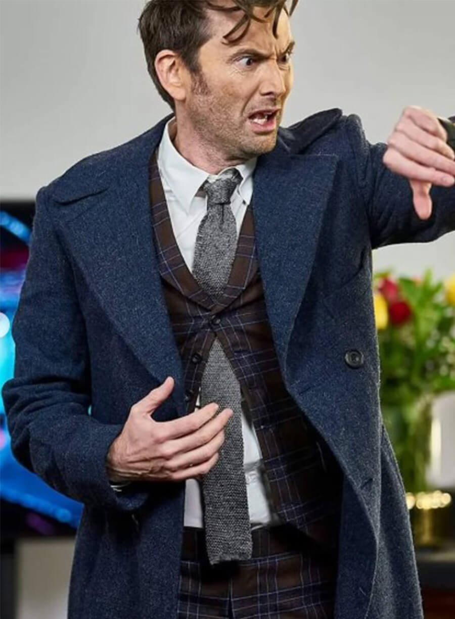 Doctor Who David Tennant Blue Coat