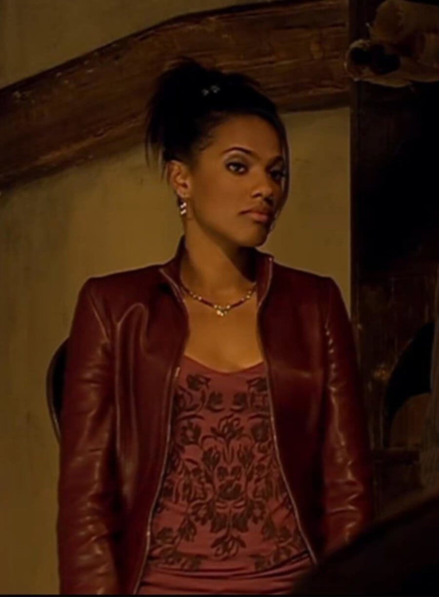 Doctor Who Freema Agyeman Martha Jones Maroon Leather Jacket