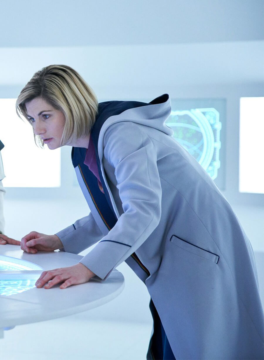 Doctor Who Jodie Whittaker 13th Doctor White Hooded Coat