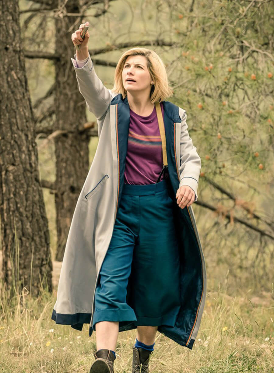 Doctor Who Jodie Whittaker 13th Doctor White Hooded Coat