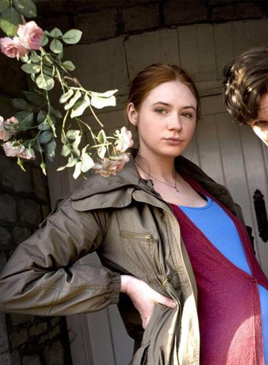 Doctor Who Karen Gillan Amy Pond Grey Hooded Jacket