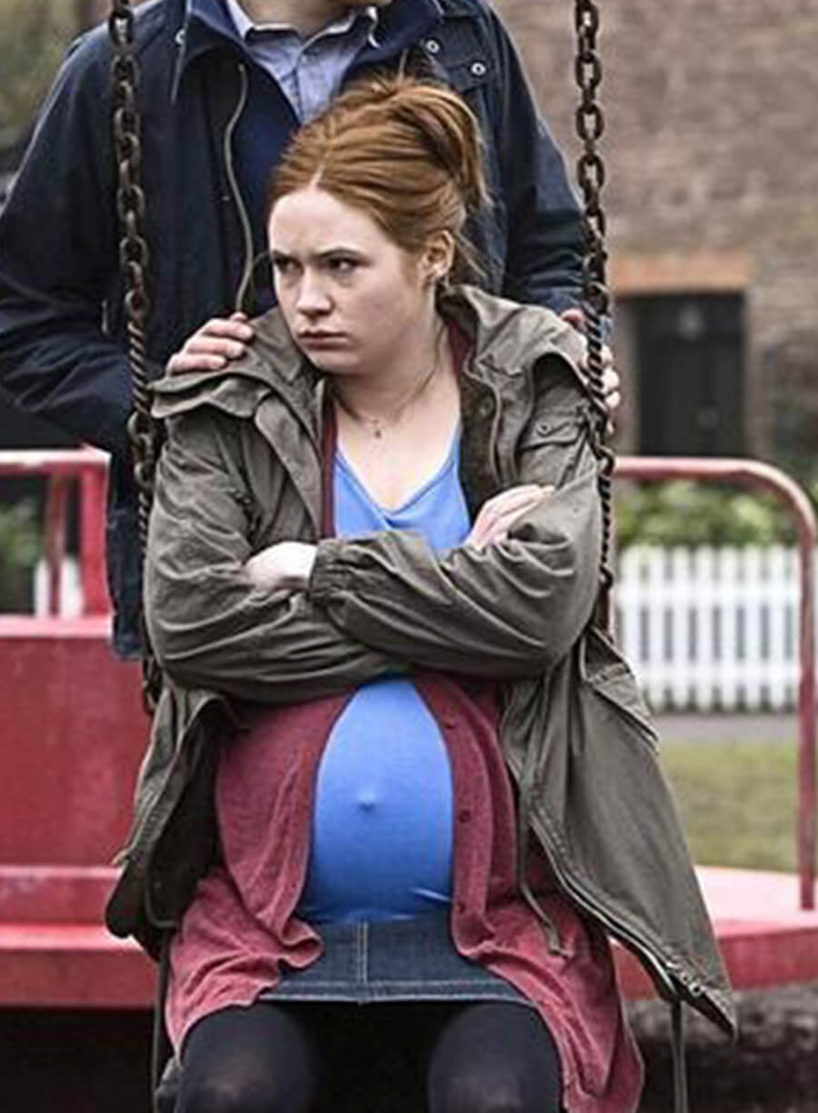 Doctor Who Karen Gillan Amy Pond Grey Hooded Jacket