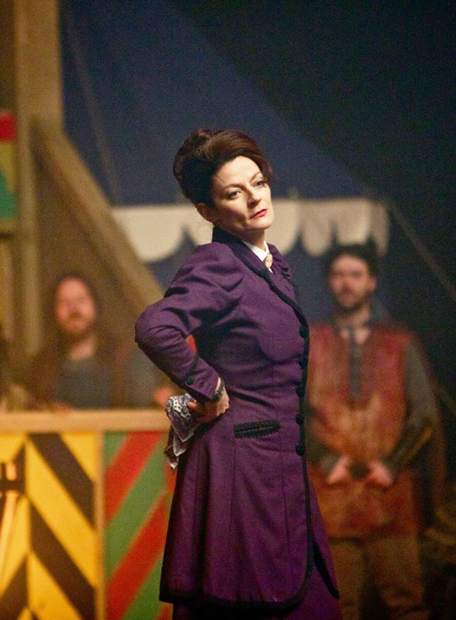 Doctor Who Michelle Gomez Missy Purple Coat 
