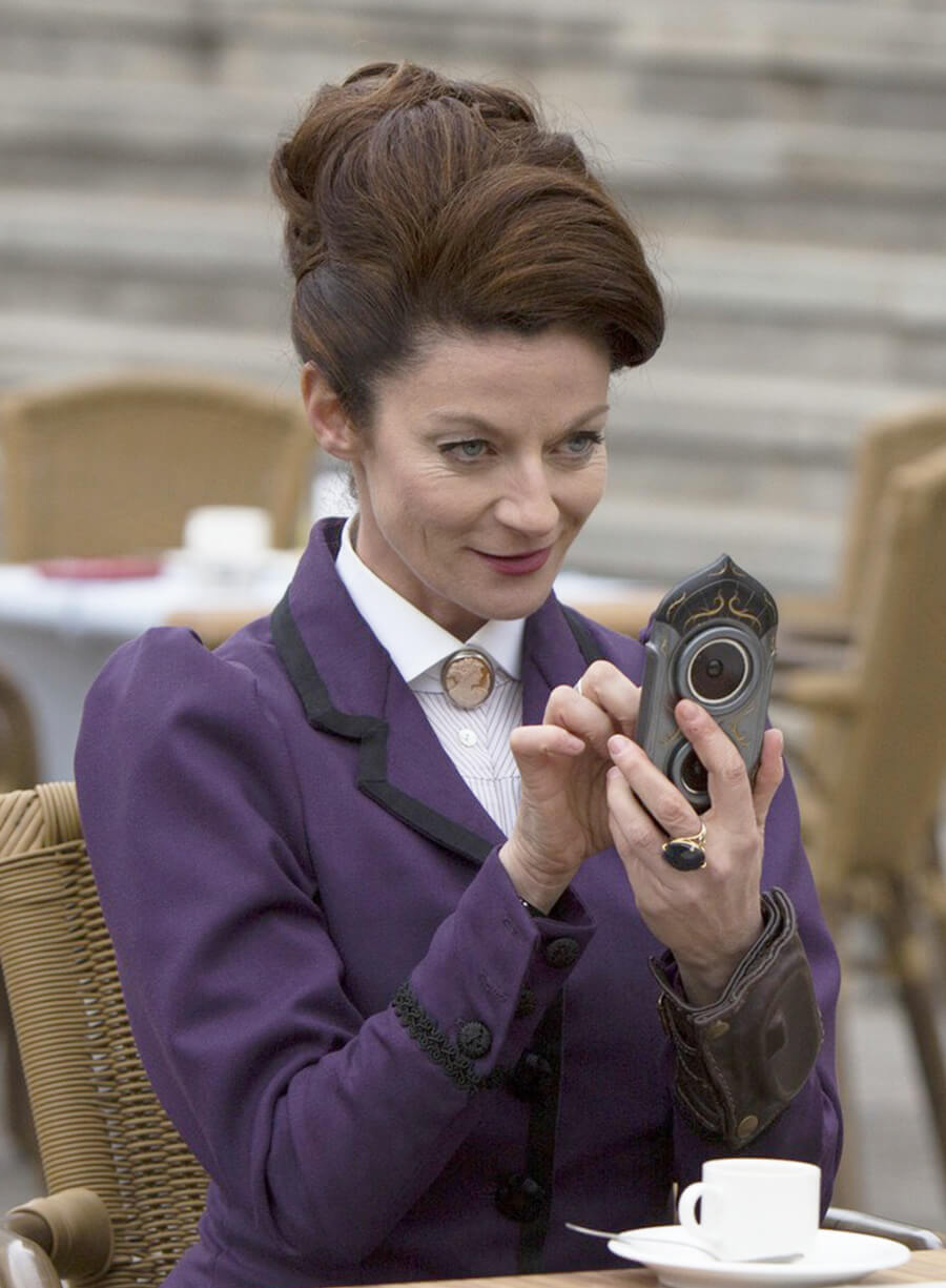 Doctor Who Michelle Gomez Missy Purple Coat 