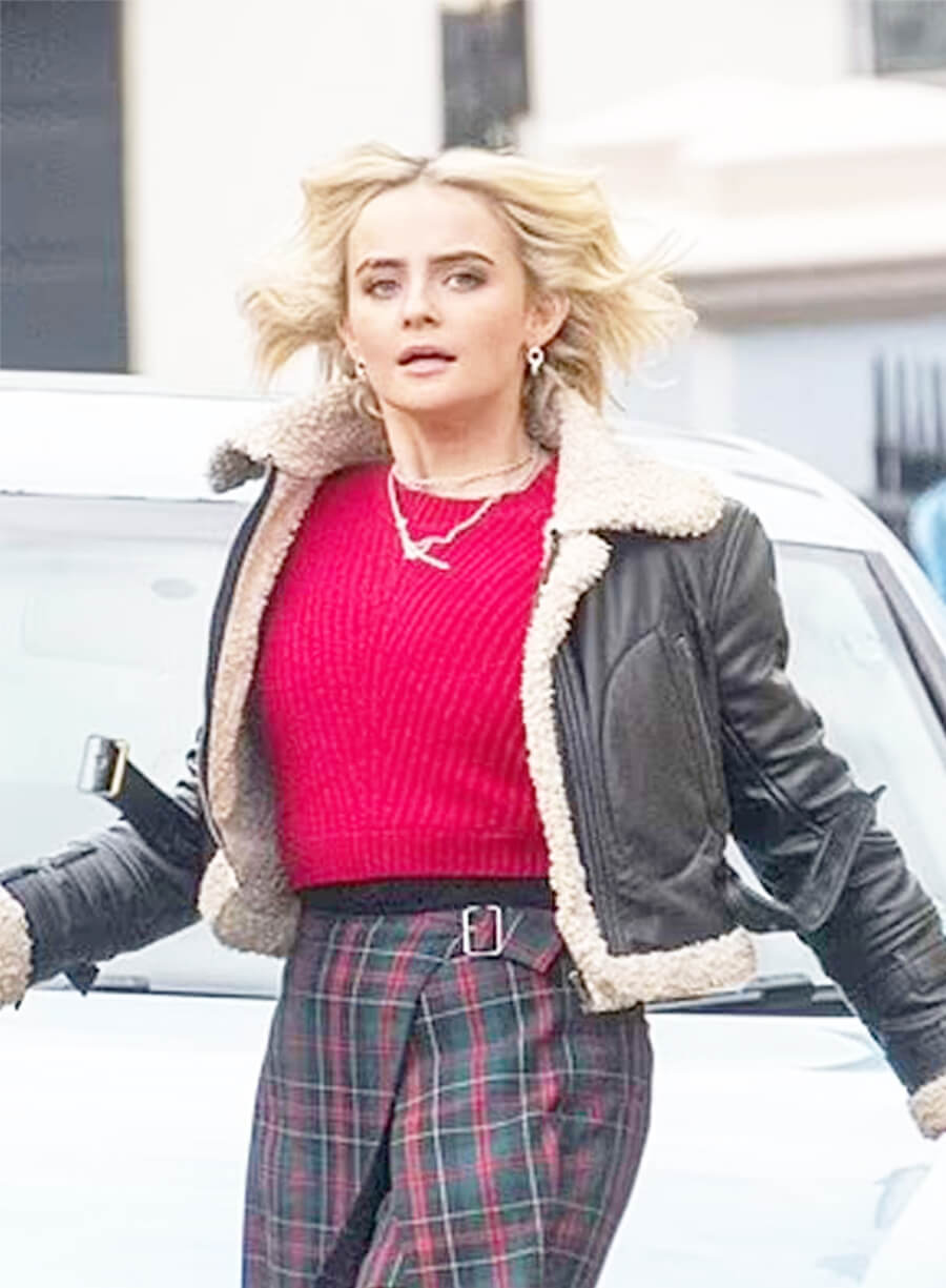 Doctor Who Millie Gibson Ruby Sunday Fur Leather Jacket