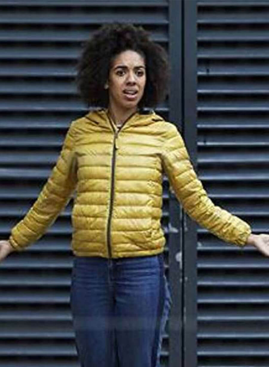 Doctor Who Pearl Mackie Bill Yellow Puffer Jacket 