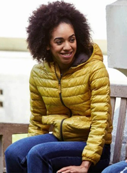 Doctor Who Pearl Mackie Bill Yellow Puffer Jacket 