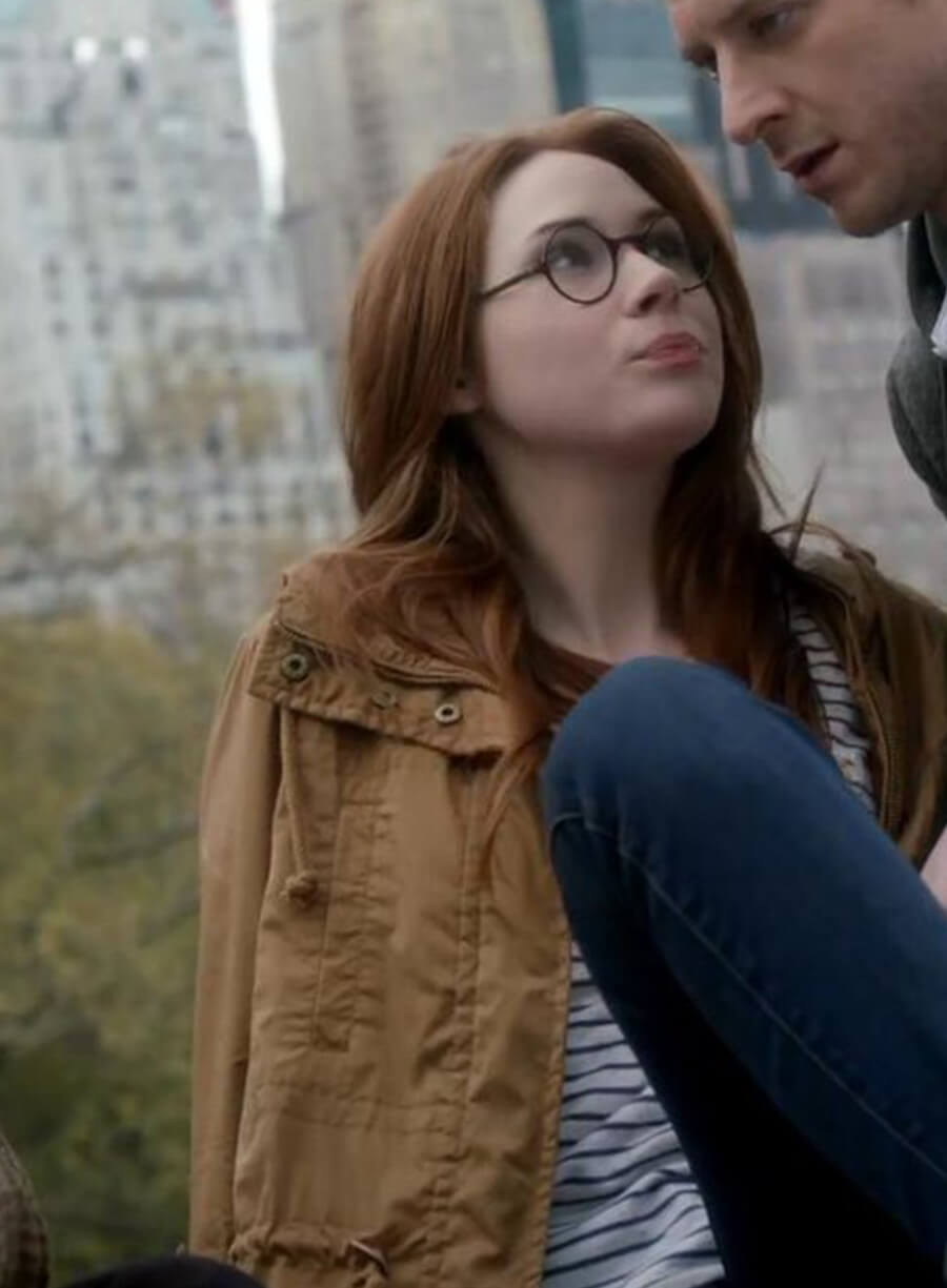 Doctor Who S07 Karen Gillan Amy Pond Brown Cotton Jacket
