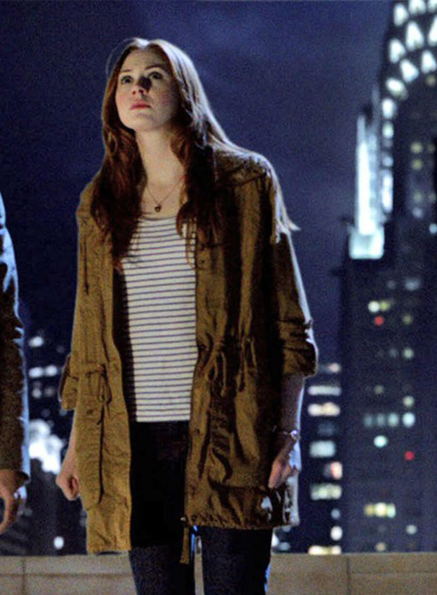 Doctor Who S07 Karen Gillan Amy Pond Brown Cotton Jacket