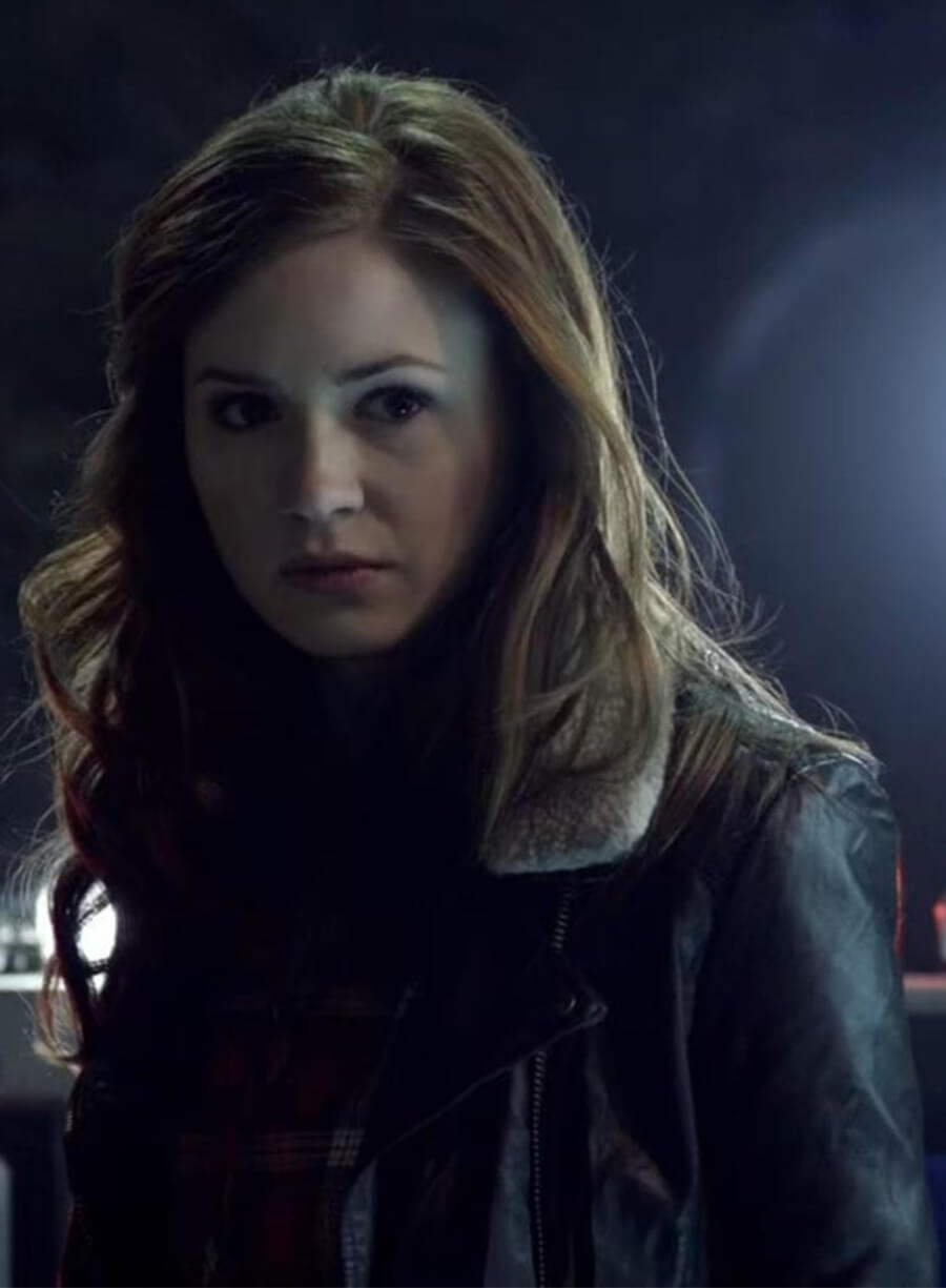 Doctor Who Season 6 Karen Gillan Amy Black Leather Jacket