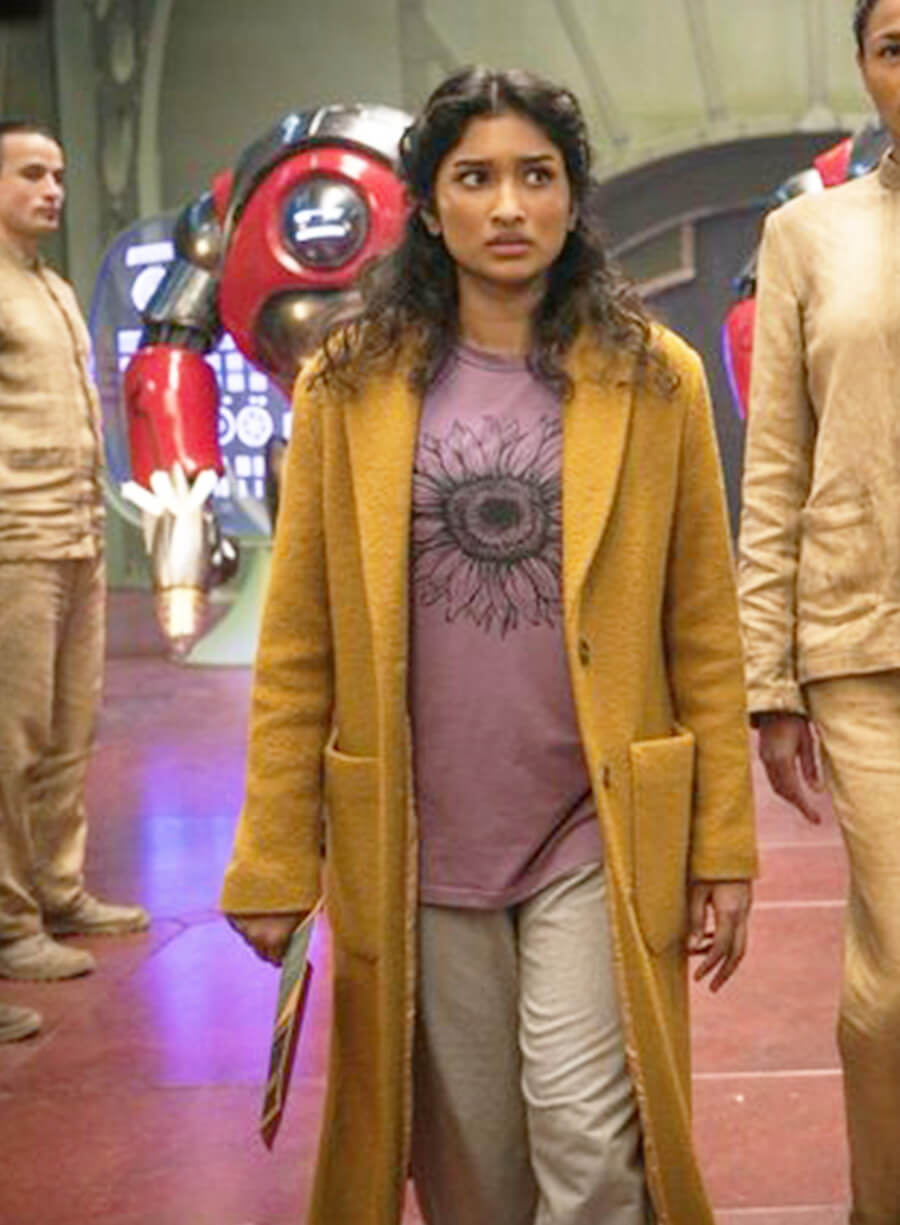 Doctor Who Varada Sethu Belinda Chandra Yellow Coat