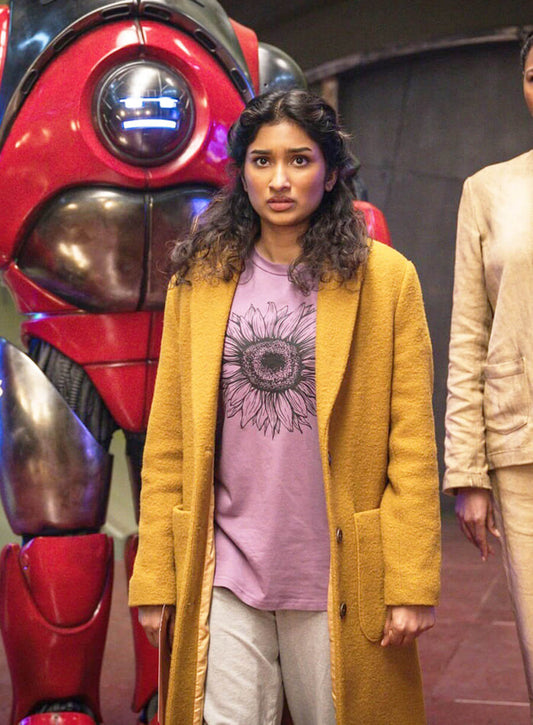 Doctor Who Varada Sethu Belinda Chandra Yellow Coat