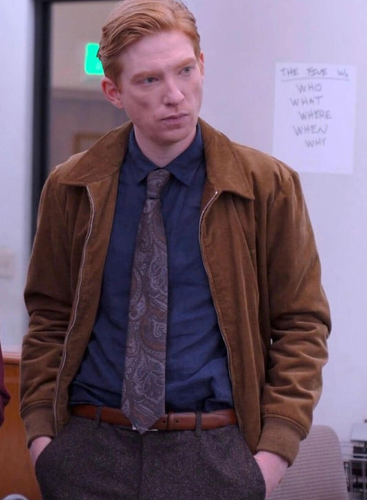 Domhnall Gleeson The Paper Ned Sampson Brown Jacket