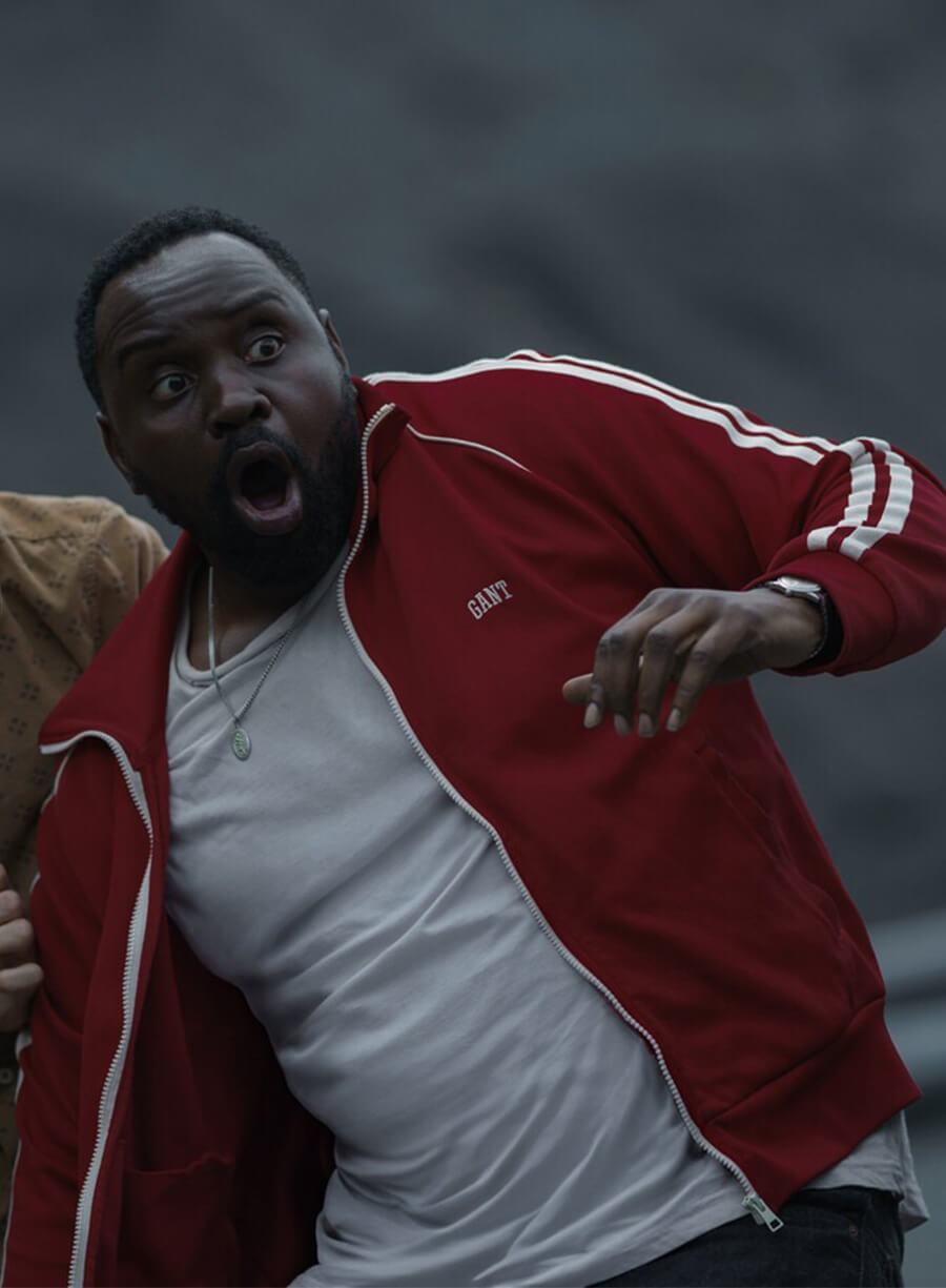 Dope Thief 2025 Brian Tyree Henry Ray Red Track Jacket