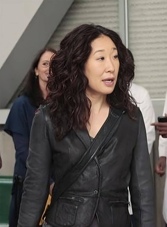  Dr. Cristiana Yang Grey's Anatomy Black Leather Jacket