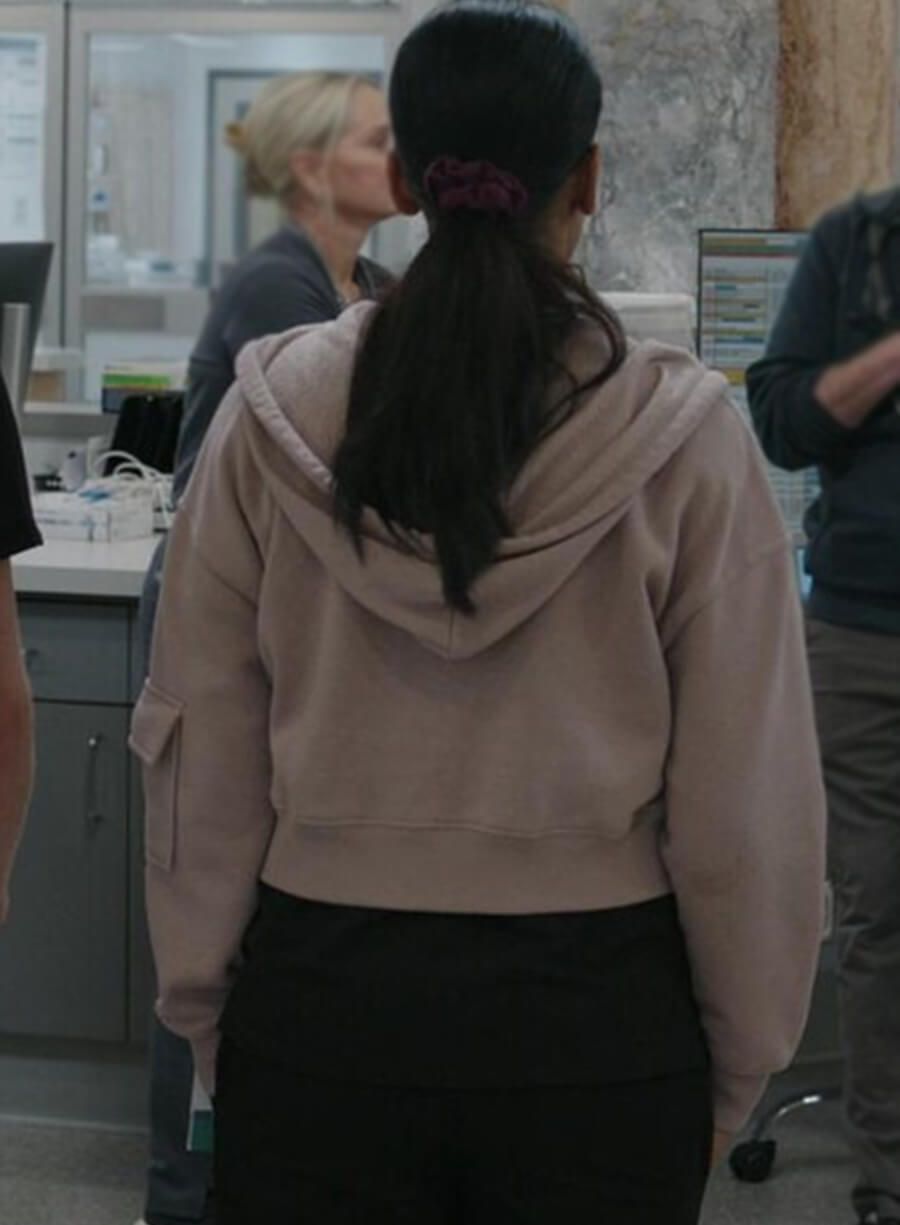 Dr. Victoria Javadi The Pitt S02 Pink Hooded Jacket 